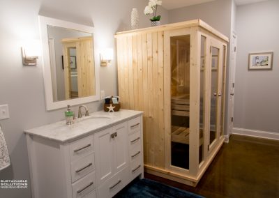 Bathroom remodel sauna