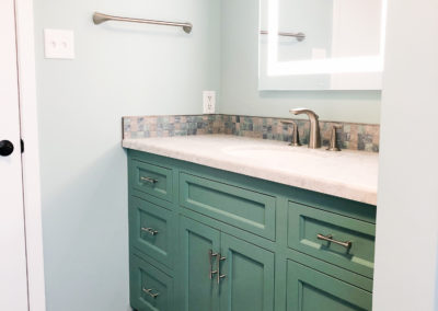Painted bathroom cabinets